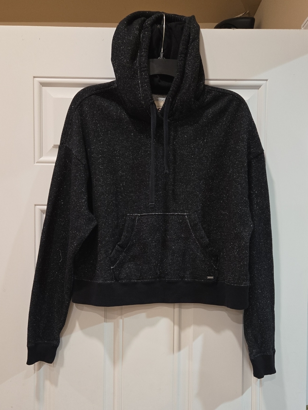 Hollister Black Sparkle Crewneck Hoodie